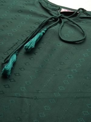 tie up neck embroidered detail tunic - 17995072 - Standard Image - 5