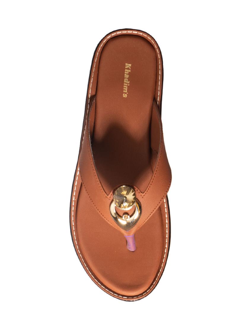 brown synthetic slip on sandals - 17995386 - Zoom Image - 4