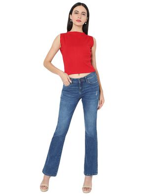 round neck sleeveless solid crop top - 17995740 - Standard Image - 5