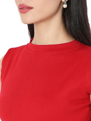 round neck sleeveless solid crop top - 17995740 - Standard Image - 6