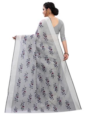 floral printed saree with blouse - 17996584 - Standard Image - 2