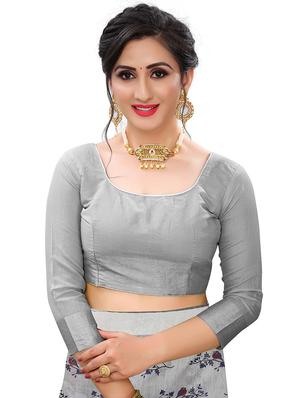 floral printed saree with blouse - 17996584 - Standard Image - 3