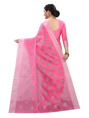 floral printed saree with blouse - 17996598 - Standard Image - 3