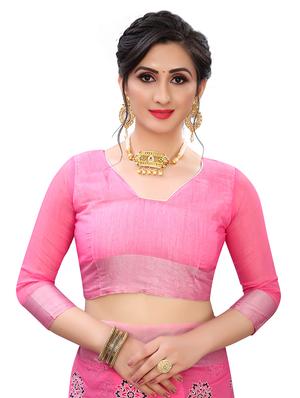 floral printed saree with blouse - 17996598 - Standard Image - 4