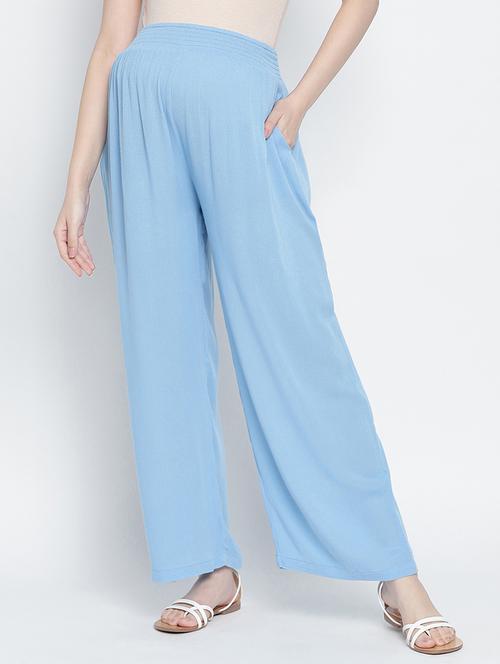 mid rise solid flat front trouser - 17996844 - Standard Image - 1
