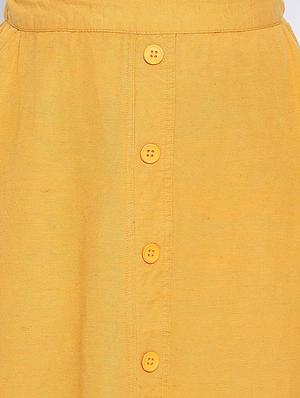 mid rise solid a-line skirt - 17996853 - Standard Image - 5