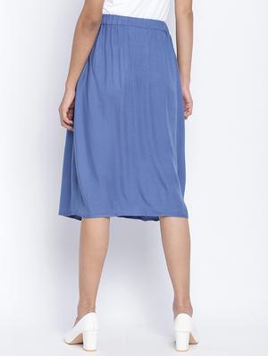 mid rise solid a-line skirt - 17996854 - Standard Image - 3