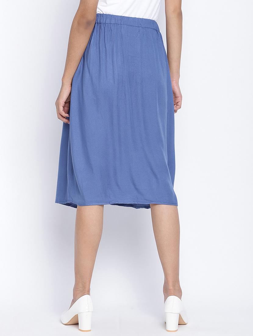 mid rise solid a-line skirt - 17996854 - Zoom Image - 3