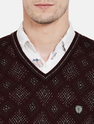 maroon geometric pullover - 17997297 - Standard Image - 5