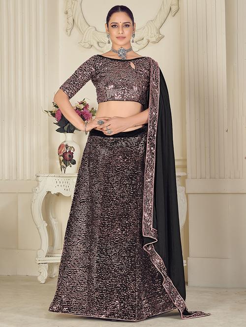 sequined flared lehenga - 17997771 - Very Small Image - 1