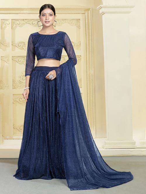 self design flared lehenga - 17997780 - Very Small Image - 1