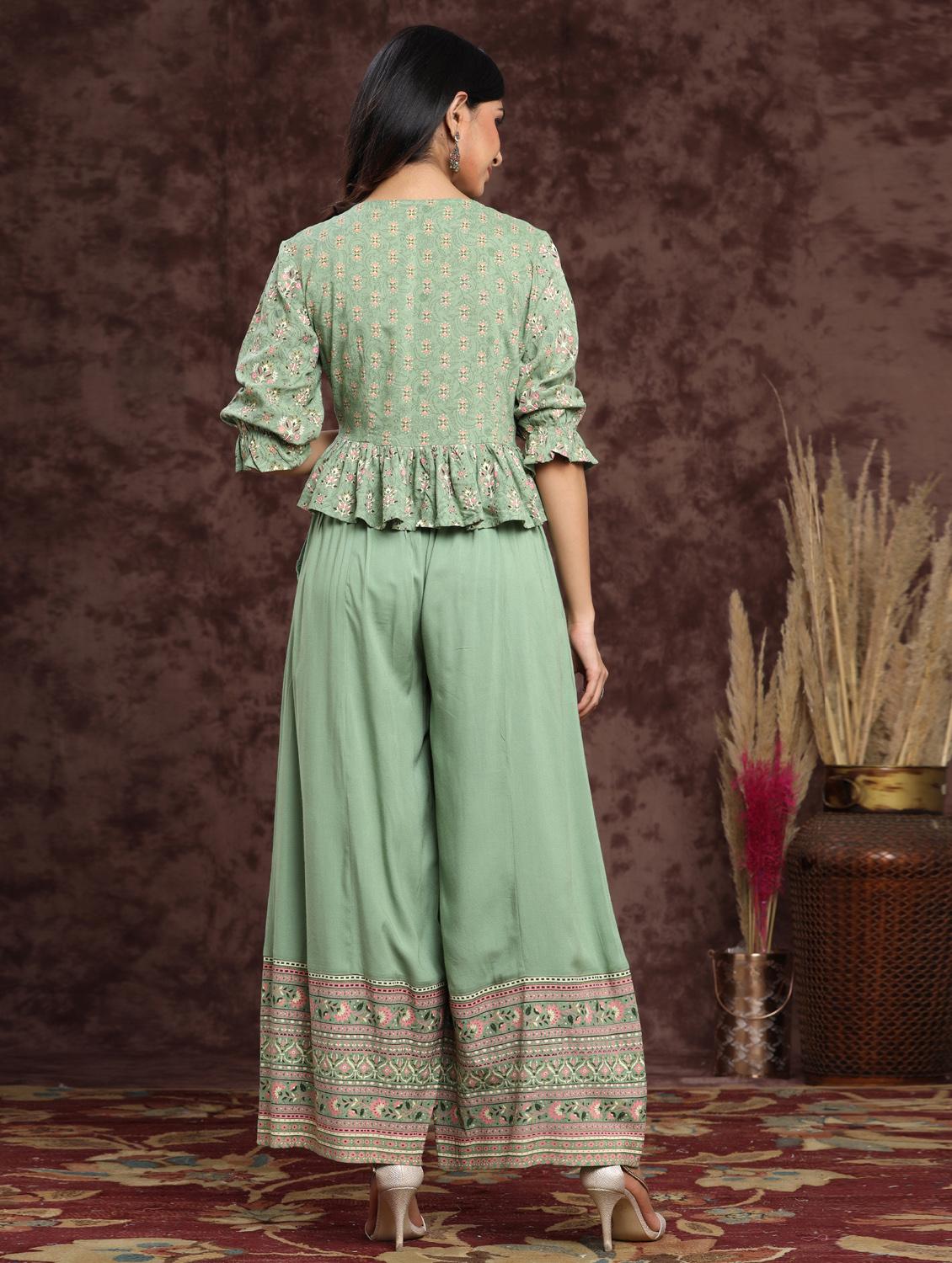 ethnic motifs top pants set - 17998069 - Zoom Image - 3