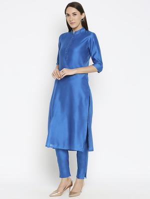 solid kurta pant set - 17998655 - Standard Image - 2