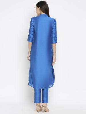 solid kurta pant set - 17998655 - Standard Image - 3