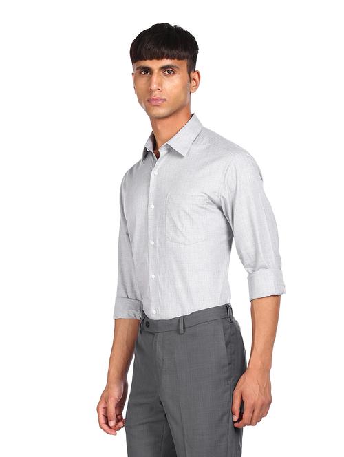 grey self design formal shirt - 17998812 - Very Small Image - 1