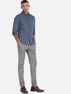 blue printed casual shirt - 17999431 - Standard Image - 3