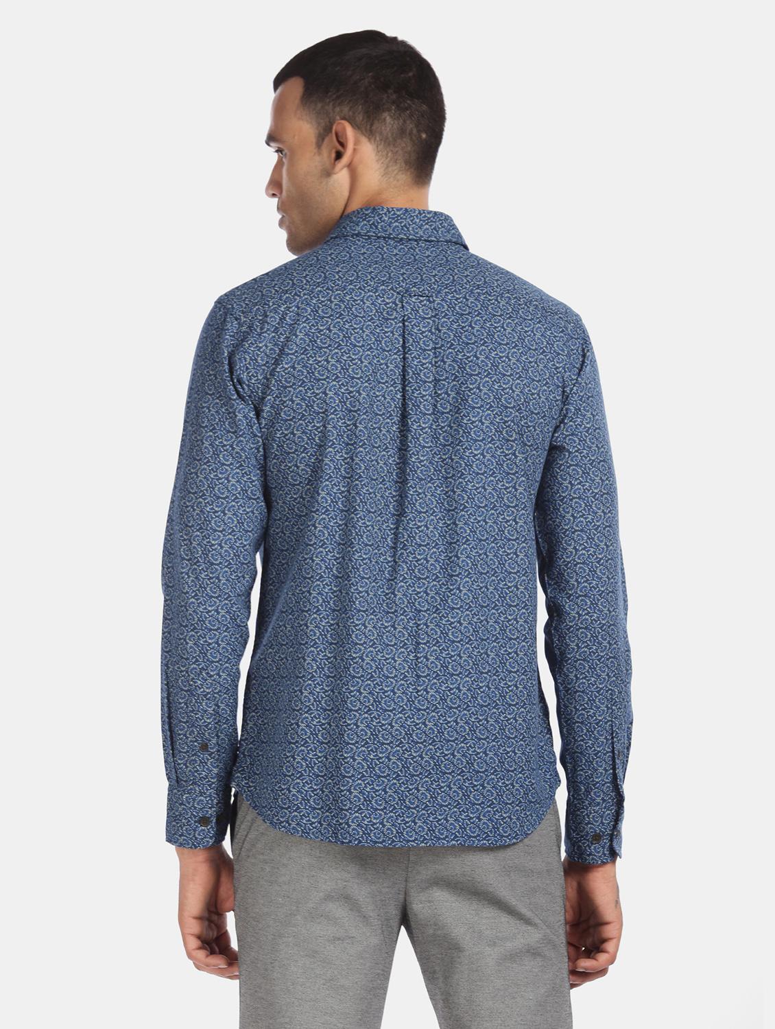 blue printed casual shirt - 17999431 - Zoom Image - 2