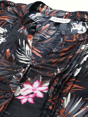 mandarin neck tropical tunic - 17999589 - Standard Image - 5