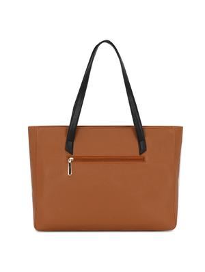 tan leatherette (pu) regular tote bag - 17999725 - Standard Image - 2