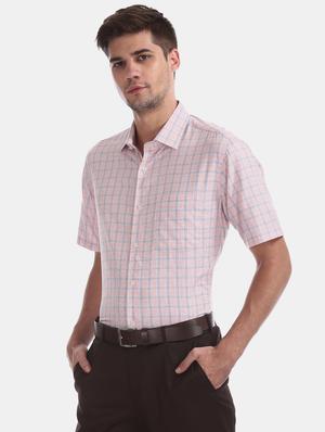 pink checkered formal shirt - 17999982 - Standard Image - 2
