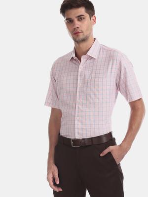 pink checkered formal shirt - 17999982 - Standard Image - 3