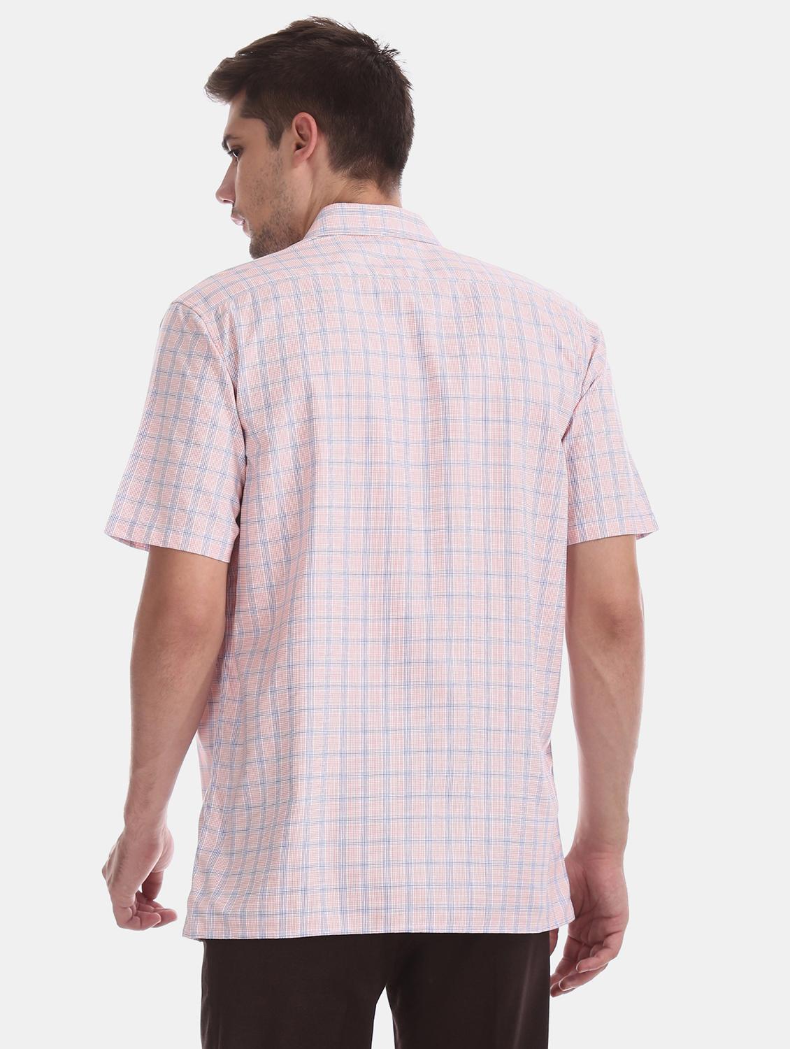 pink checkered formal shirt - 17999982 - Zoom Image - 4