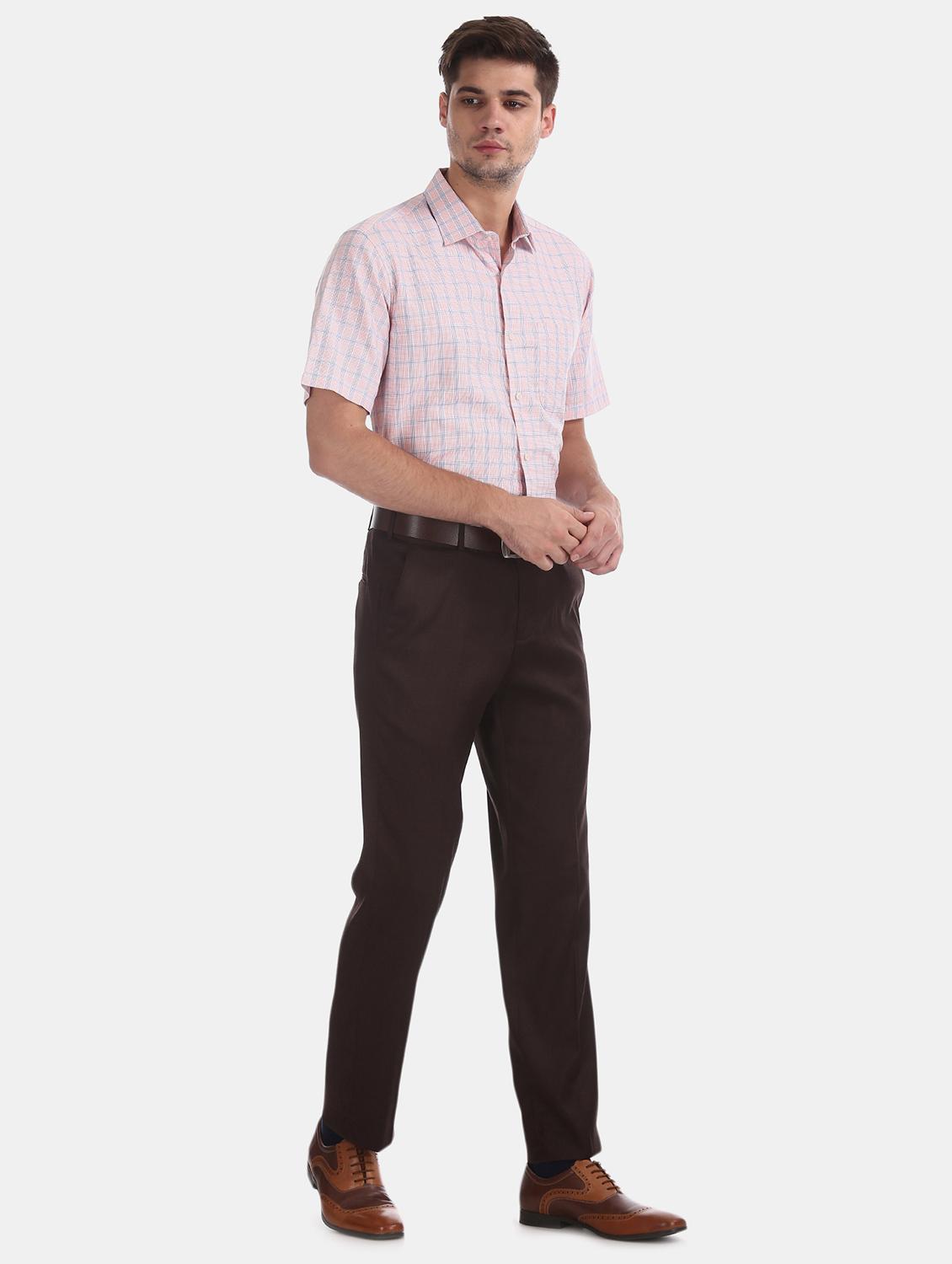 pink checkered formal shirt - 17999982 - Zoom Image - 5