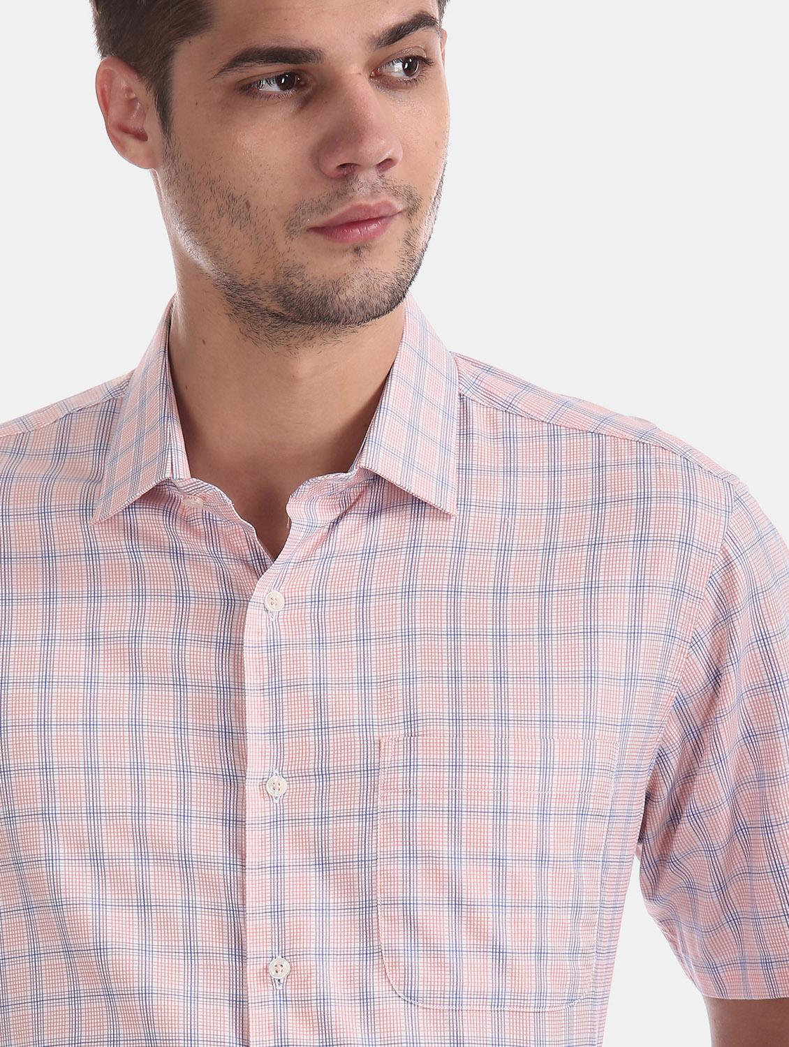 pink checkered formal shirt - 17999982 - Zoom Image - 6