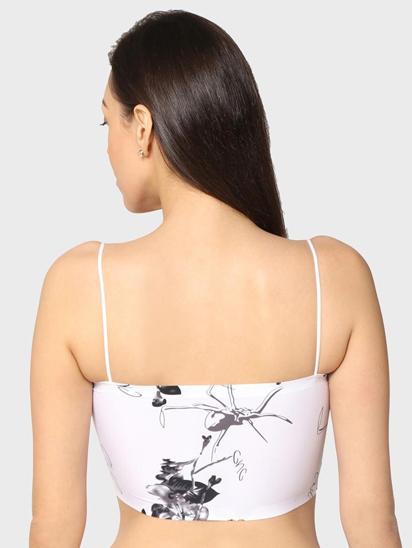 white printed bralette bra - 18000282 - Zoom Image - 3