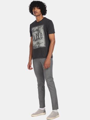 grey front print t-shirt - 18001759 - Standard Image - 3