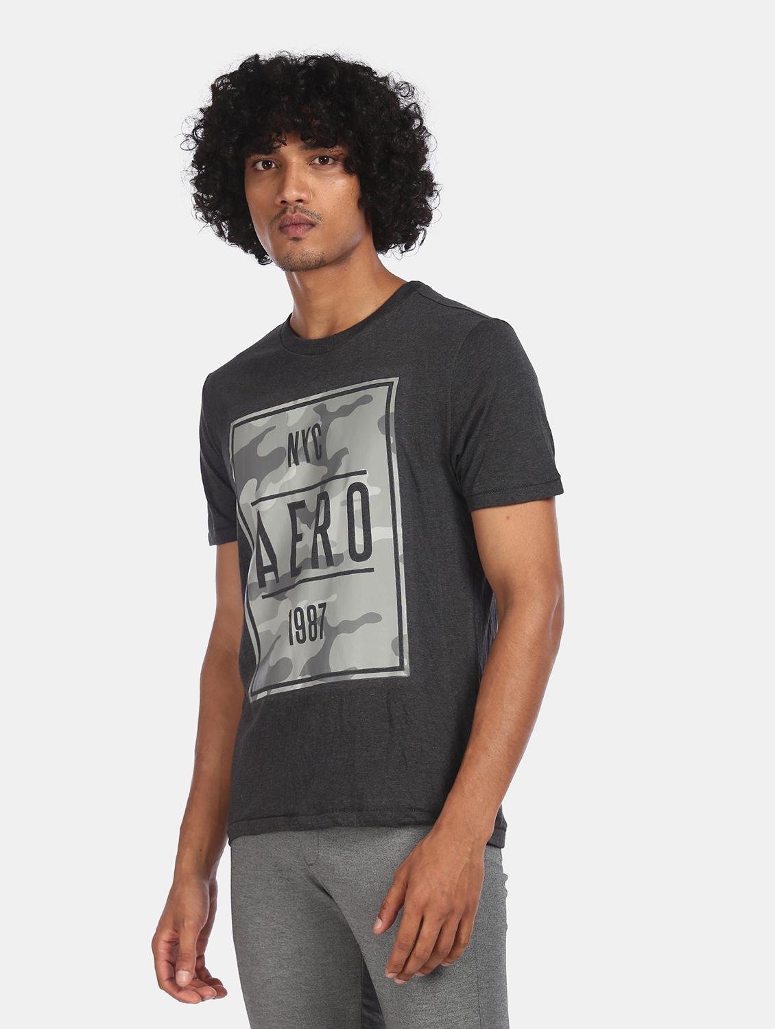 grey front print t-shirt - 18001759 - Zoom Image - 1