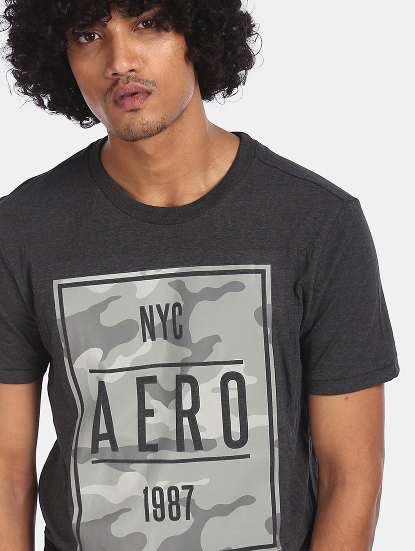 grey front print t-shirt - 18001759 - Zoom Image - 4