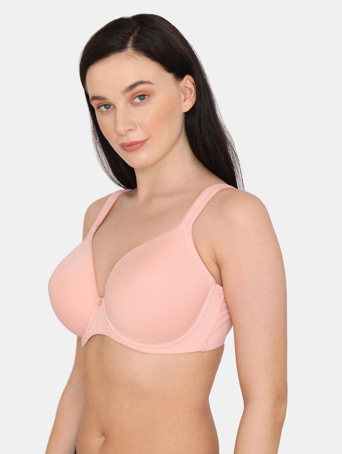pink solid t-shirt bra - 18002688 - Zoom Image - 2