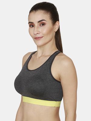 racer back solid sports bra - 18002723 - Standard Image - 2