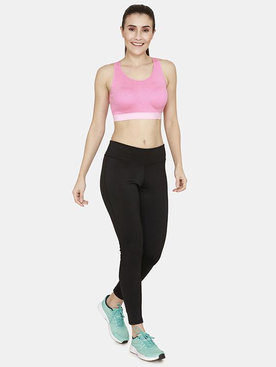 racer back solid sports bra - 18002724 - Zoom Image - 4