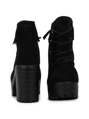 black lace up ankle boot - 18002781 - Standard Image - 3