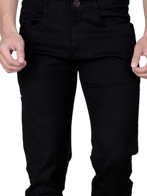 black denim plain jeans - 18003470 - Standard Image - 5