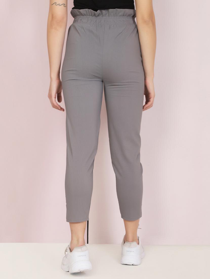 high rise tie front solid trouser - 18003549 - Zoom Image - 3