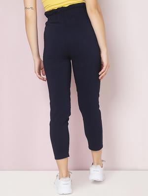 tie front solid trouser - 18003550 - Standard Image - 3