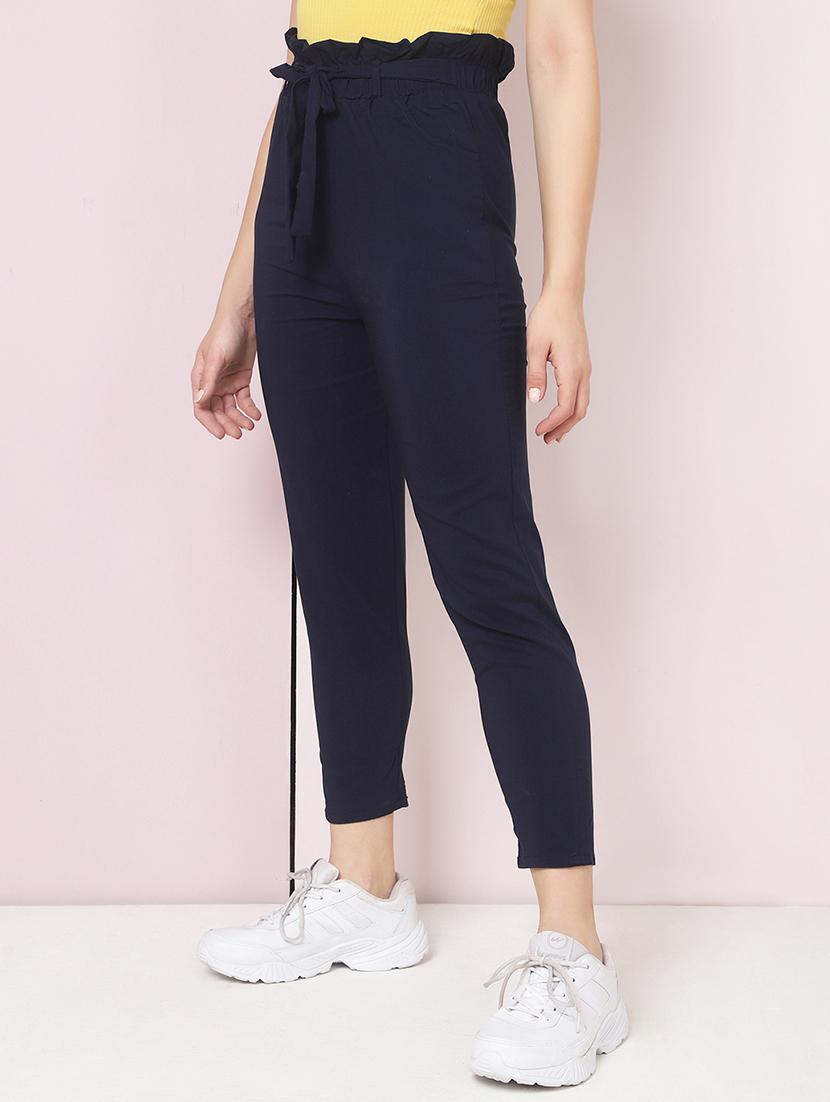 tie front solid trouser - 18003550 - Zoom Image - 2