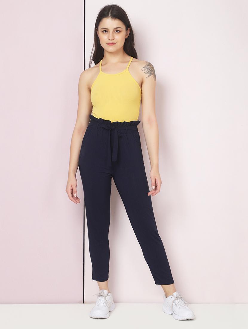 tie front solid trouser - 18003550 - Zoom Image - 4