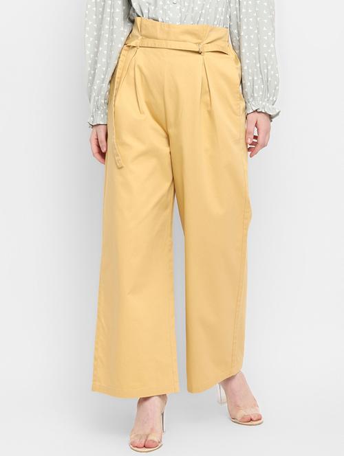 high rise solid wide leg trouser - 18003571 - Very Small Image - 1