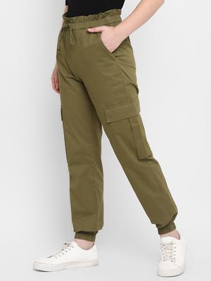 drawstring waist cargos trouser - 18003573 - Standard Image - 2