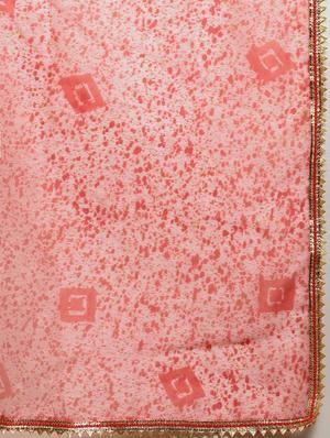 gota work printed saree with blouse - 18005480 - Standard Image - 3