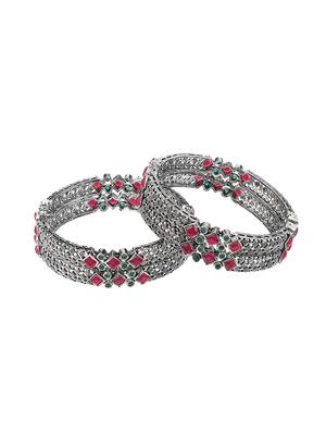 silver brass bangle - 18005630 - Standard Image - 3