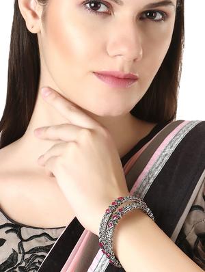 silver brass bangle - 18005630 - Standard Image - 5