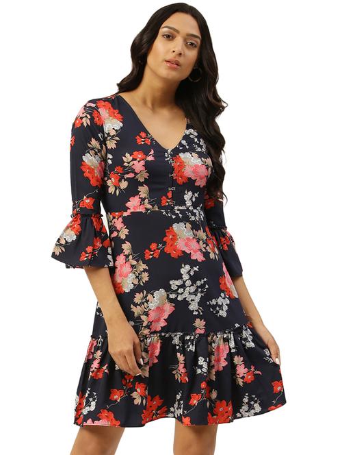 floral print skater dress - 18006247 - Standard Image - 1