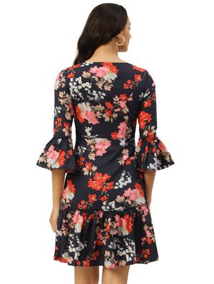 floral print skater dress - 18006247 - Standard Image - 4