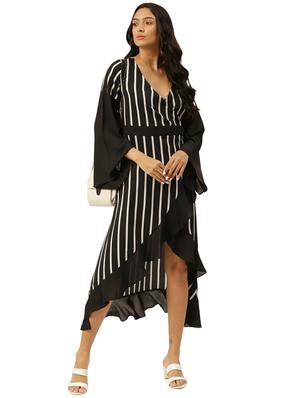 striped wrap dress - 18006248 - Standard Image - 2