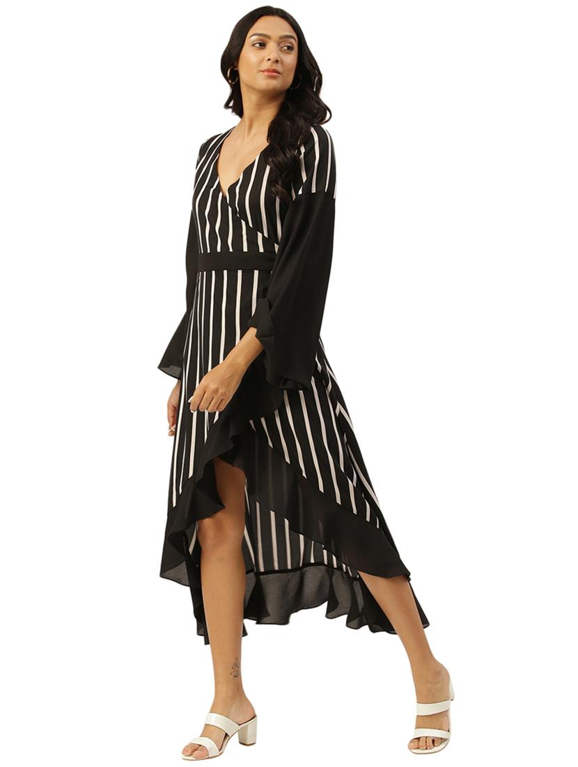 striped wrap dress - 18006248 - Zoom Image - 3
